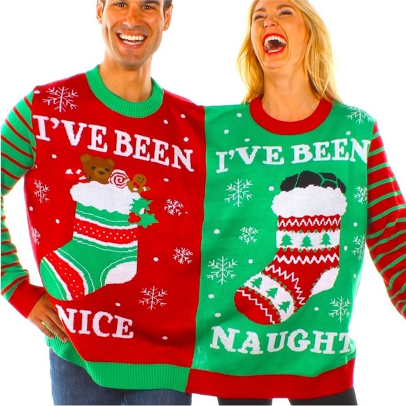 Typsy Elves Double Ugly Christmas Holiday Sweater - Picture 2 of 6